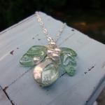 Coin Pearl And Leaf Necklace